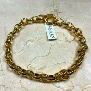 NWT Gold Chain Link Necklace Lauren Ralph Lauren
